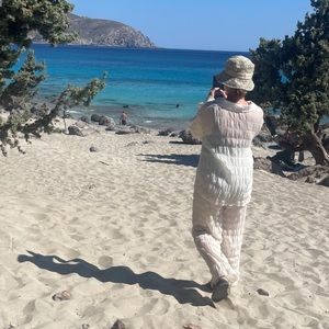 Scrunched white vacation set